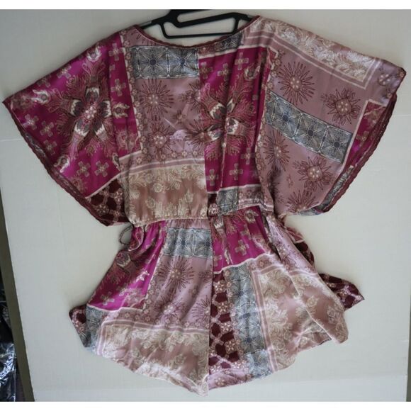 Intimately Free People OB1963838 Women's Sz M Mauve Oasis Wrap Romper - Picture 7 of 9